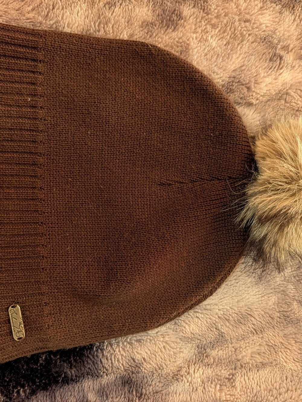 Columbia Brown Knit Pom Beanie - Women Accessories
